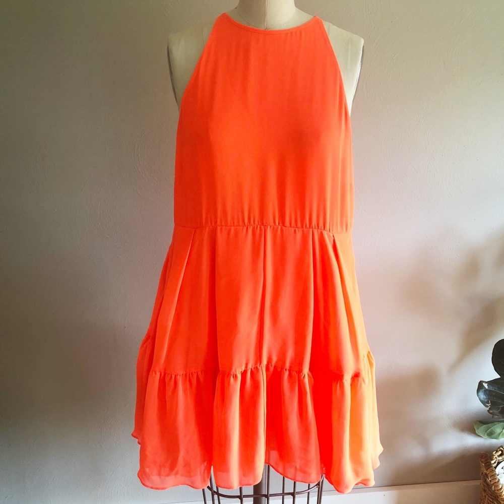 Camilla & Marc Neon orange party dress